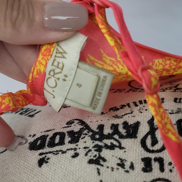 {J Crew} Pineapple 🍍 Tank top Size 4 - Picture 5 of 5